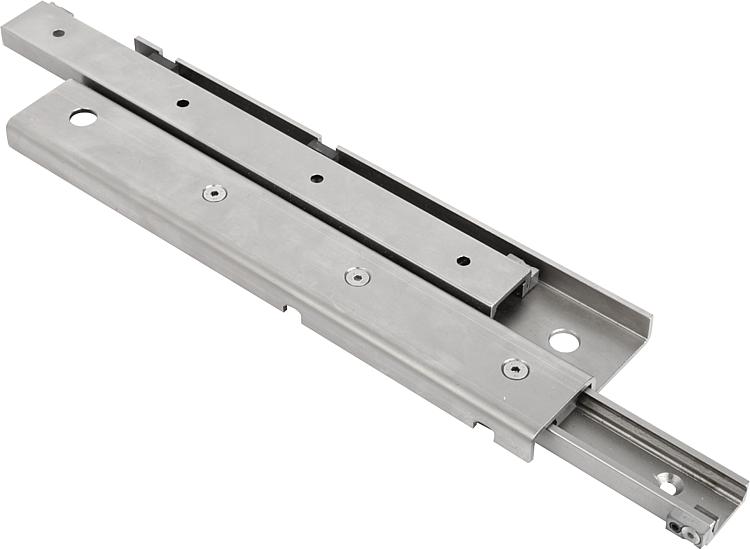 Telescopic slides, steel, type S, full extension, load capacity up to 459 kg